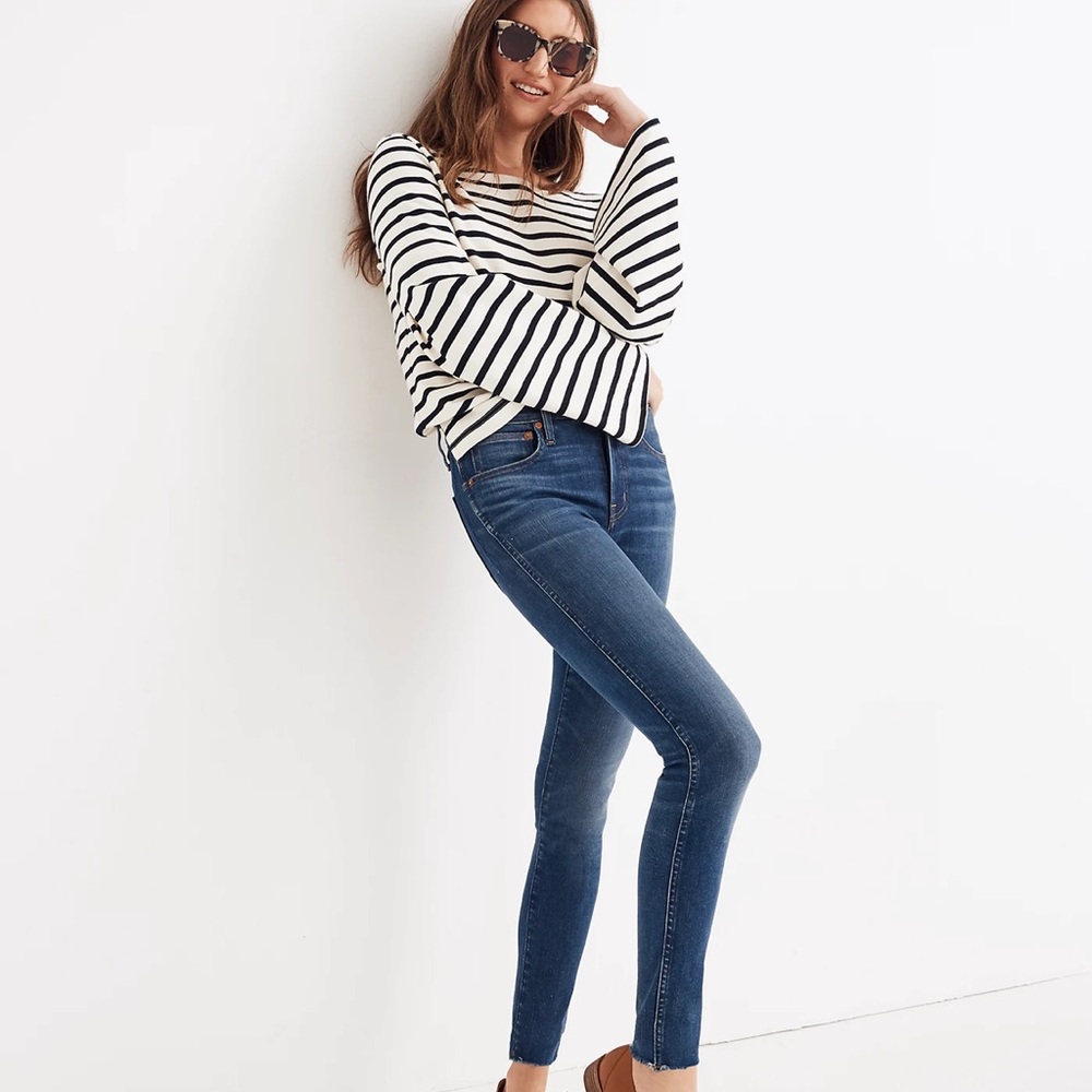 Madewell 9” High Rise Skinny Raw Hem Edition Jeans Size 30T 30 Tall